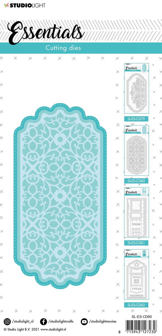 Studio Light SL Cutting Die Slimline Decorative Background Essentials 105x210x1mm 1 pc nr.80